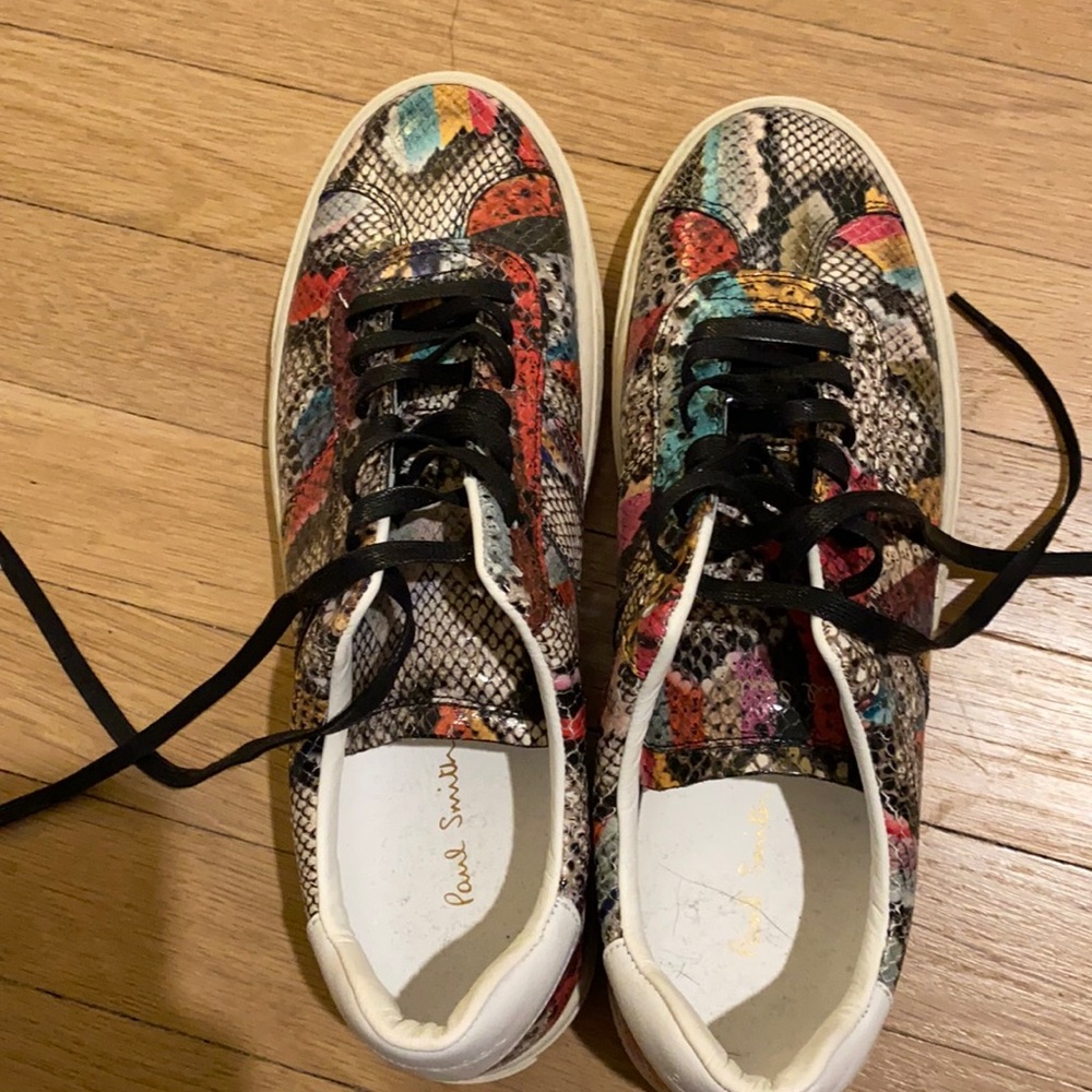 Paul smith rainbow snakeskin sneakers